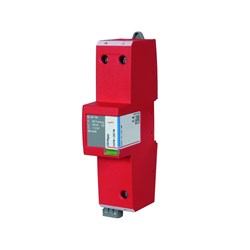 DEHN DGPM1255FM Lightning Current Arrester 100kA 255VAC 35mm DIN Rail 36mm W 66mm D 150mm H Thermoplastic IP20