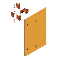 Elsteel DO10621A Enclosure Door 400W 400H 1.5mm Thick Mild Steel RAL2000 Orange