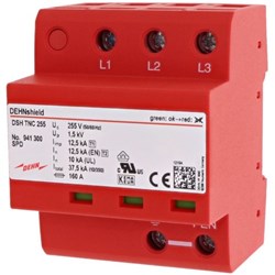 DEHN DSHTNC255 Combined Lightning Current and Surge Arrester 37.5kA 3-P 255VAC Thermoplastic IP20