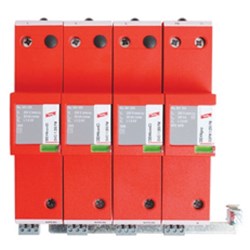 DEHN DVCI1255-TT Combined Lightning Current and Surge Arrester 25kA 100kA 4-P 25kA 255VAC IP20