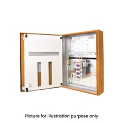 IPD E43A24N Distribution Board 24-P IP43 RAL 2000 Orange Mild Steel 800mm H x 600mm W x 200mm D