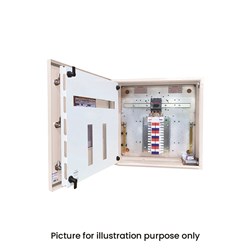 IPD E43L48CT250 Distribution Board 48-P IP43 RAL 7035 Grey Mild Steel LBS 250A 800mm H x 600mm W x 200mm D
