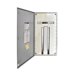 IPD E43L84T250 Distribution Board 84-P IP43 RAL 7035 Grey Mild Steel LBS 250A 1200mm H x 600mm W x 200mm D