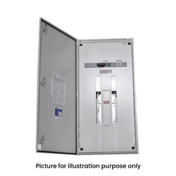 IPD E43LM2448T250 Distribution Board 48-P IP43 RAL 7035 Grey Mild Steel LBS 250A 1400mm H x 600mm W x 200mm D
