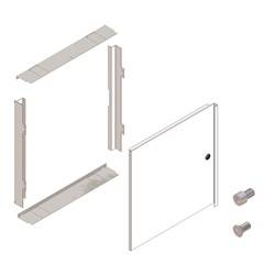 Elsteel ESD15679 Escutcheon Door 600W 300H Mild Steel RAL9010 White