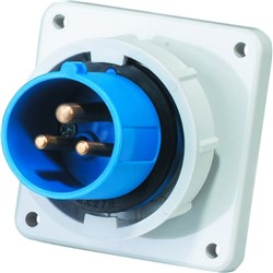 IPD EU67PP316 Straight Panel Mounted Panel Mount 3 16A 230VAC/DC IP67