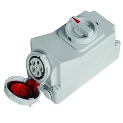 IPD EU67SS516 Switched Socket with Interlock 5 16A 400VAC/DC IP67 Polycarbonate PBT