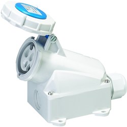 IPD EU67WS316 Wall Mounted Socket Wall Mount 3 16A 230VAC/DC IP67
