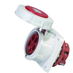 IPD EU67WS5125 Wall Mounted Socket Wall Mount 4 125A 400VAC/DC IP67