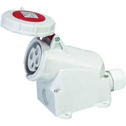 IPD EU67WS532 Wall Mounted Socket Wall Mount 5 32A 400VAC/DC IP67