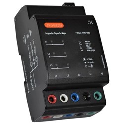 Novaris HSG3-100-480 Hybrid Spark Gap Arrester 100kA 3 PH 250kA 230V 50Hz TS35 DIN Mount 260mm H Metal IP20