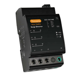 Novaris IDE3-100-D480 Surge Diverter 12.5kA 3 PH 100kA 400VAC Shunt TS35 Aluminium IP20