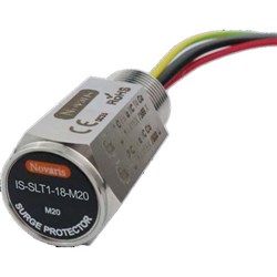 Novaris IS-SLT1-18-M20 Threaded Signal Surge Protector 5kA 10kA 18VDC Shunt M20x1.5 Thread SS IP67