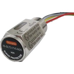 Novaris IS-SLT3-7V5-M20 Threaded Signal Surge Protector 5kA 10kA 7VDC Shunt M20x1.5 Thread SS IP67