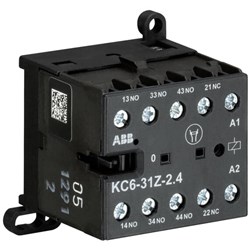 ABB KC631Z01 Mini Contactor Relay 4P 4A 24VDC Screw DIN Rail Screw Mount