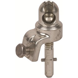 DEHN KKH25DSQ Ball Head Cap 42000A 25mm Fixed Ball Point 9mm W 6mm D 12mm H Copper Alloy