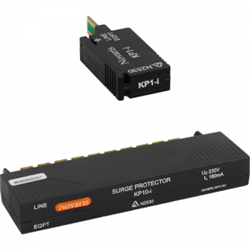 Novaris KP1-VDSL Telephone Protector 5kA 230VDC KRONE LSA-PLUS 126mm W 53mm D 21mm H ABS Black EDM IP20