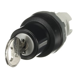 ABB M2SSK2-101 Selector Switch Black 2Position Non-Illuminated Maintained Key Plastic 48mm W B C