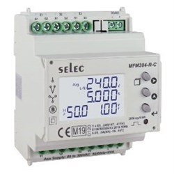 SELEC KWH METER THREE-PHASE DINRAIL MOUNT 70MM RS485 MODBUS85-270VAC MID CERTIFIED MFM384-R-C