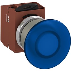 ABB MMMIL4OSL420 Illuminated Pushbutton Kit 40mm Mushroom Momentary Blue 230VAC/DC 2NO Screw LED Block
