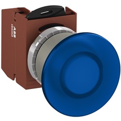 ABB MMMIL4OSP110 Illuminated Pushbutton Kit 40mm Mushroom Momentary Blue 12VAC/DC 1NO Screw Power Supply