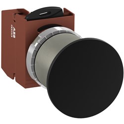 ABB MMMNB4AS01 Non-Illuminated Pushbutton Kit 40mm Mushroom Maintained Black 1NC Screw