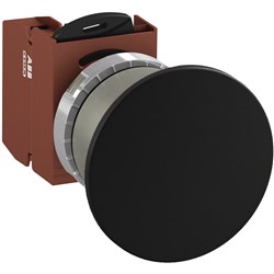 ABB MMMNB6OF10 Non-Illuminated Pushbutton Kit 60mm Mushroom Momentary Black 1NO Faston