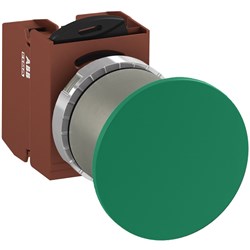 ABB MMMNG4OS11 Non-Illuminated Pushbutton Kit 40mm Mushroom Momentary Green 1NO+1NC Screw