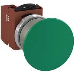 ABB MMMNG6OS01 Non-Illuminated Pushbutton Kit 60mm Mushroom Momentary Green 1NC Screw