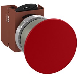 ABB MMMNR6OS10 Non-Illuminated Pushbutton Kit 60mm Mushroom Momentary Red 1NO Screw