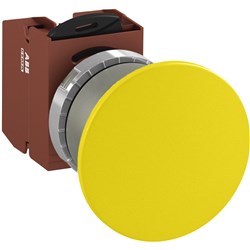 ABB MMMNY6OS02 Non-Illuminated Pushbutton Kit 60mm Mushroom Momentary Yellow 2NC Screw