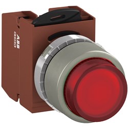 ABB MMPIERASP102 Illuminated Pushbutton Kit 22mm Extended Maintained Red 12VAC/DC 2NC Screw Power Supply
