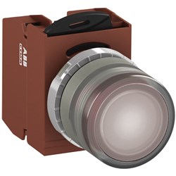 ABB MMPIFCASP002 Illuminated Pushbutton Kit 22mm Flush Maintained Clear 6VAC/DC 2NC Screw Power Supply