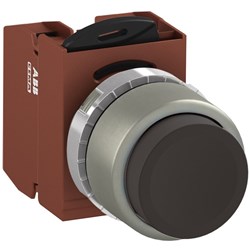 ABB MMPNEBAS11 Non-Illuminated Pushbutton Kit 22mm Extended Maintained Black 1NO+1NC Screw