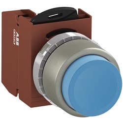ABB MMPNELAF01 Non-Illuminated Pushbutton Kit 22mm Extended Maintained Blue 1NC Faston