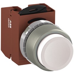 ABB MMPNEWAS02 Non-Illuminated Pushbutton Kit 22mm Extended Maintained White 2NC Screw