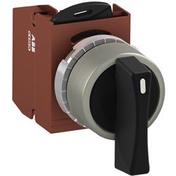 ABB MMS2NLAACBF01 Selector Switch Kit Black 2Position 1NC Non-Illuminated Faston Maintained Long Handle Metal A C