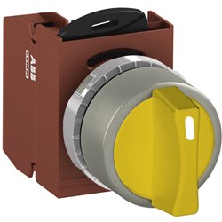 ABB MMS2NSABCYS01 Selector Switch Kit Yellow 2Position 1NC Non-Illuminated Screw Maintained Short Handle Metal B C
