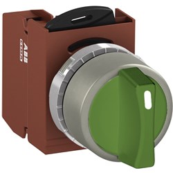 ABB MMS2NSOCBGF01 Selector Switch Kit Green 2Position 1NC Non-Illuminated Faston Momentary Short Handle Metal C B