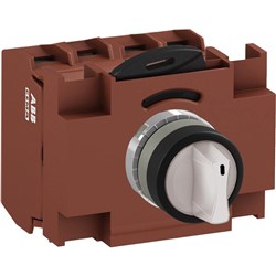 ABB MMS3ISAABCWSL303 Selector Switch Kit White 110VAC 3Position 3NC Illuminated Screw Maintained Short Handle