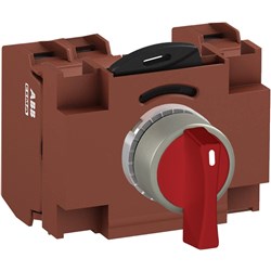 ABB MMS3NLAABCRF30 Selector Switch Kit Red 3Position 3NO Non-Illuminated Faston Maintained Long Handle Metal