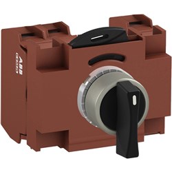 ABB MMS3NLOACBBS03 Selector Switch Kit Black 3Position 3NC Non-Illuminated Screw Momentary Long Handle Metal