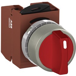 ABB MMS3NSAABCRS02 Selector Switch Kit Red 3Position 2NC Non-Illuminated Screw Maintained Short Handle Metal