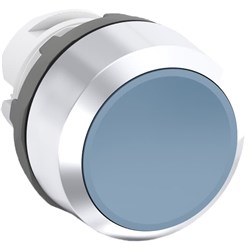 ABB MP1-30L Non-Illuminated Pushbutton Flush Momentary Blue Chrome Metal Bezel
