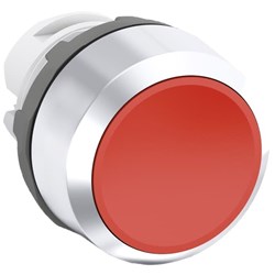 ABB MP1-60R-01 Non-Illuminated Pushbutton Flush Momentary Red Chrome Metal Bezel