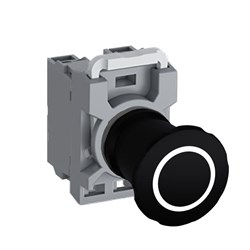 ABB MPA4P02 Non-Illuminated Machine Stop Pushbutton 40mm Black Pull Release 2NC