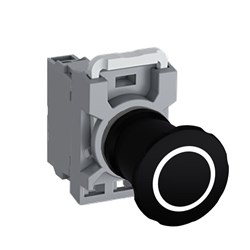 ABB MPA4P10 Non-Illuminated Machine Stop Pushbutton 40mm Black Pull Release 1NO