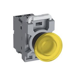 ABB MPMI4Y210 Illuminated Pushbutton Kit 40mm Momentary Yellow 110-130VAC/DC 1NO