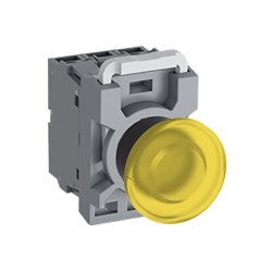 ABB MPMI4Y402 Illuminated Pushbutton Kit 40mm Momentary Yellow 230VAC/DC 2NC