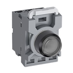 ABB MPPIECA011 Illuminated Pushbutton Kit 22mm Extended Maintained Clear 12VAC/DC 1NO+1NC